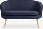 2 zitsbank blauw- Gistrup €99 ipv €299, Stoffen blauwe hoekbank, Ophalen of Verzenden, Rechte bank, Minder dan 150 cm