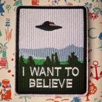 UFO I Want To Believe opstrijkplaatje patch badge applicatie, Nieuw, Overige applicaties, Verzenden
