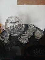 Kom met 5 glazen, Antiek en Kunst, Antiek | Glas en Kristal, Ophalen of Verzenden