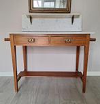 Vintage grenen commode wasmeubel - tafel met marmer, Antiek en Kunst, Antiek | Meubels | Tafels, Ophalen