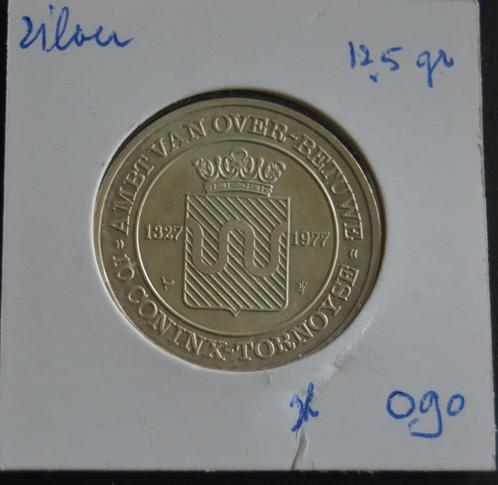 Zilveren penning; 10 Coninx Tornoyse 1977, Betuwe!, Postzegels en Munten, Penningen en Medailles, Zilver, Ophalen of Verzenden