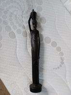 Beeld Afrikaanse vrouw met kind 46 cm, bijna zwart, Ophalen, Zo goed als nieuw, Mens