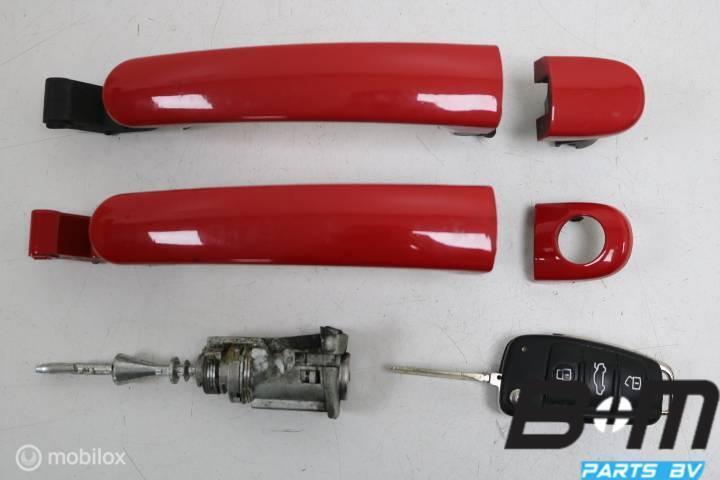Set portiergrepen met sleutel Audi TT 8J Cabrio LY3J, Auto-onderdelen, Carrosserie en Plaatwerk, Gebruikt