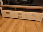 Tv meubel hout zo goed als nieuw wit hout kleur. 51x200x61cm, Huis en Inrichting, Kasten | Televisiemeubels, Zo goed als nieuw