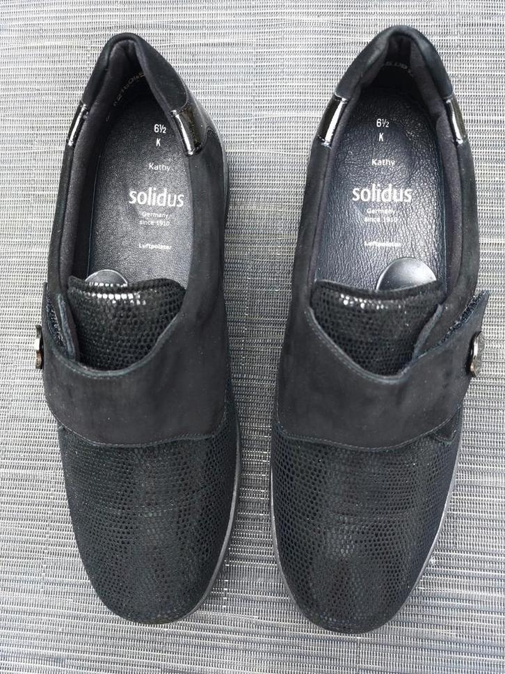 Schoenen Solidus - zwart - wijdte K -  mt 6 1/2, Kleding | Dames, Schoenen, Zo goed als nieuw, Ophalen of Verzenden