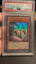 PSA 9 (Mint) The Winged Dragon of Ra (Ghost Rare), Ophalen of Verzenden, Nieuw, Losse kaart, Foil