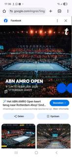 ABN Amro tennistoernooi ticket (inc. Foodtruck voucher ), Eén persoon, Februari