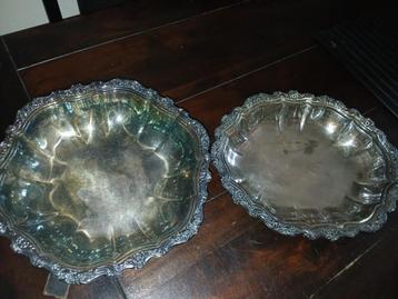 Verzilverde schaaltjes - 2 stuks beschikbaar voor biedingen