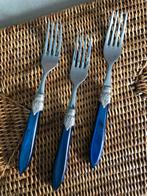 Murano bestek | 3 grote diner vorken | parelmoer blauw, Huis en Inrichting, Keuken | Bestek, Rvs of Chroom, Vaatwasserbestendig