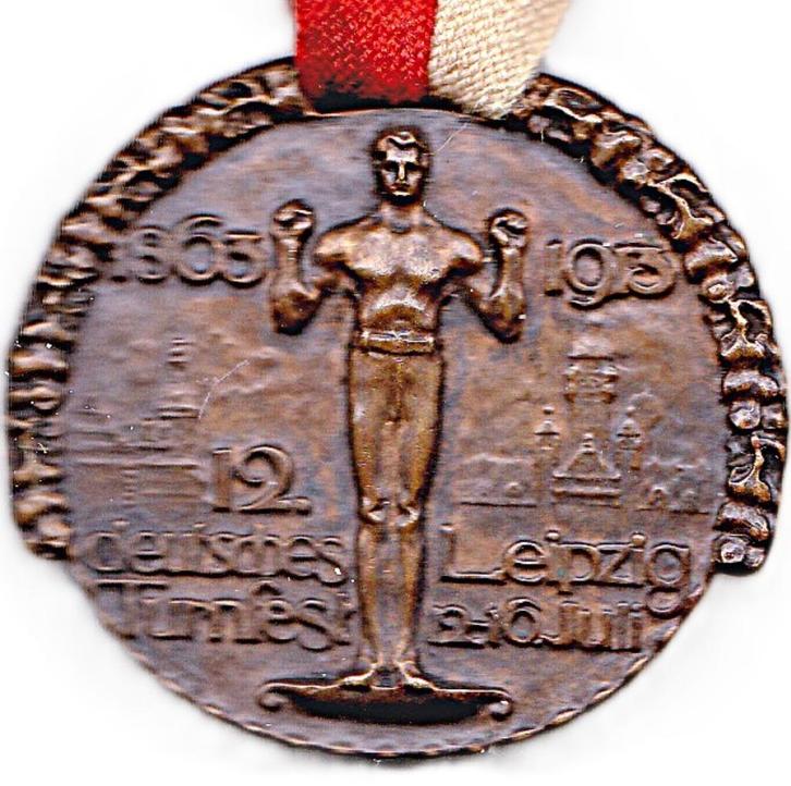 DEUTSCHES TURNFEST LEIPZIG 1863 -1913, Postzegels en Munten, Penningen en Medailles, Overige materialen, Verzenden