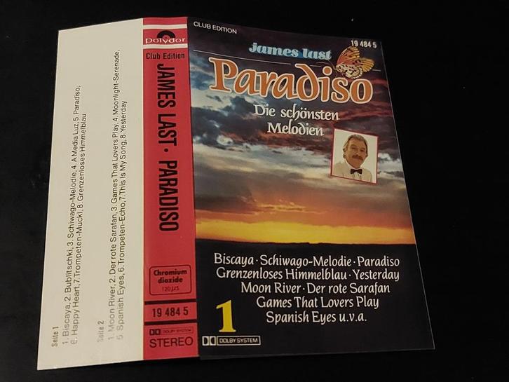 JAMES LAST - PARADISO (DIE SCHÖNSTEN MELODIEN) 1 (MC), Cd's en Dvd's, Cassettebandjes, Zo goed als nieuw, Origineel, Pop, 1 bandje