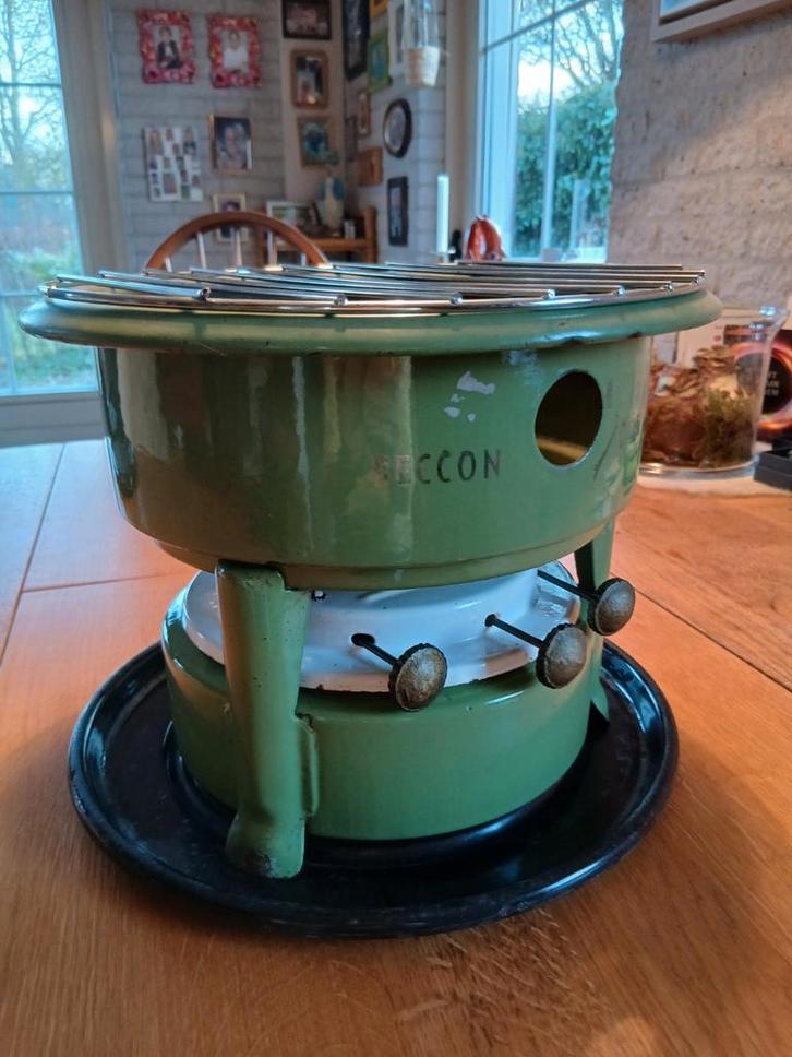 Petroleumstel 3pitter, Antiek en Kunst, Antiek | Emaille, Ophalen of Verzenden