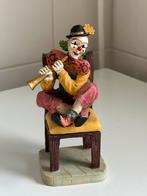Vintage beeld clown op stoel, Ophalen of Verzenden, Zo goed als nieuw, Mens