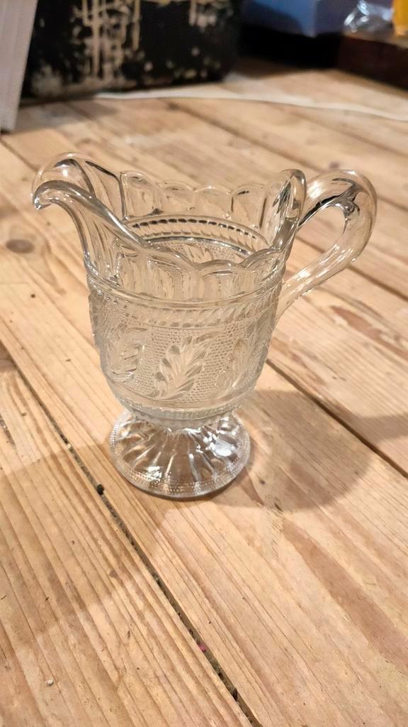 Antiek glazen roomkannetje, Antiek en Kunst, Antiek | Glas en Kristal, Ophalen of Verzenden