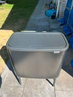 Brabantia prullenbak duo zwart, Ophalen, Gebruikt, 50 tot 75 cm, Rvs