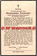 Vermeulen Bonaventura 1948 Eindhoven  priester Venlo - 22770, Verzamelen, Bidprentjes en Rouwkaarten, Bidprentje, Ophalen of Verzenden