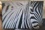 Canvas Schilderij Zebra - 118x78 cm, Nieuw, Ophalen of Verzenden, Schilderij, 100 tot 125 cm