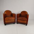Art Deco schapenvachten fauteuils – set van twee, Ophalen