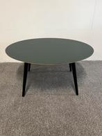 Ronde salontafel donkergroen linoleum 75cm