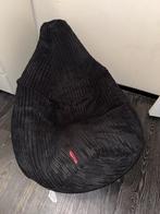 Zitzak - Lounge Pug Corduroy Zwart, Huis en Inrichting, Zitzakken, Ophalen, Zo goed als nieuw, Zwart, Zitzak