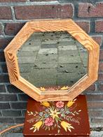 Vintage Ikea grenen spiegeltje 8 hoekig, Antiek en Kunst, Verzenden, Rond, Minder dan 50 cm