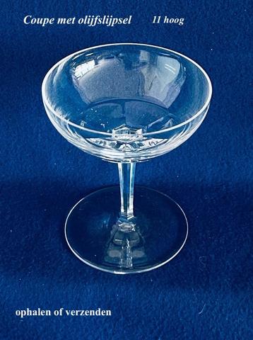 Cocktailglas Coupe Olijfslijpsel 11h Glas Kristal Vintage beschikbaar voor biedingen