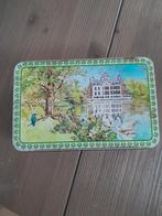 Vintage Verkade Koektrommel met Landschap, Verzamelen, Blikken, Ophalen of Verzenden, Gebruikt, Koek(jes), Verkade
