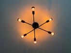 Moderne Zwarte Plafondlamp met 6 Lampen, Ophalen of Verzenden, Zo goed als nieuw, Modern