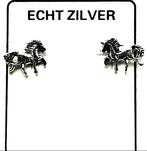 Zilveren paardjes oorknopjes nieuw!, Ophalen of Verzenden, Nieuw, Zilver, Oorbellen