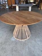 Tuintafel met teakhouten blad dia 120cm, Tuin en Terras, Tuintafels, Ophalen, Nieuw, Rond, Teakhout