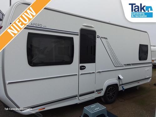 Fendt Apero 495 SFB Met gratis Dakairco, Caravans en Kamperen, Caravans, Bedrijf, tot en met 4, 1250 - 1500 kg, Rondzit, Fendt