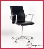 Oxford Chair Lowback  Fritz Hansen Zwart Leder  (voorraad:9), Huis en Inrichting, Fauteuils, Niet ingevuld, Zo goed als nieuw