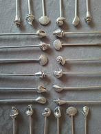 Schelpen bestek: 12 lepeltjes & 12 vorkjes, verzilverd., Ophalen of Verzenden
