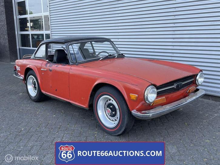 Triumph TR6 | 1971 | Route 66 Auctions, Auto's, Oldtimers, Bedrijf, Te koop, Triumph, Benzine, Overige carrosserieën, Handgeschakeld