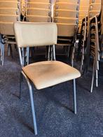 Vintage Okergele Stoel - 99x beschikbaar- Stapelbaar, Ophalen, Gebruikt, Overige kleuren, Metaal