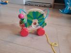 Rupsje Nooitgenoeg Trekdiertje met Kralen, Ophalen of Verzenden, Zo goed als nieuw, Overige typen, Met wieltjes
