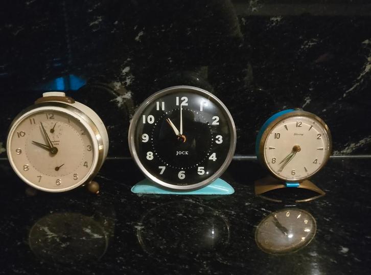3 Vintage Wekkertjes - Werkend!, Antiek en Kunst, Antiek | Klokken, Ophalen of Verzenden