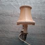 Vintage Wandlamp met Stoffen Kap, Ophalen of Verzenden, Gebruikt, Stof