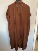 Bruine jurk met knopen/centuur - Maat xl, Bruin, Maat 42/44 (L), Ophalen of Verzenden, Zo goed als nieuw