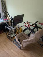 Racesim bmw stoel, stalen frame, fanatec pedalen,aoc monitor, Ophalen, Gebruikt