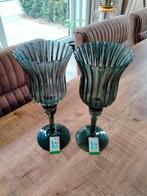 2 mooie vazen waxinelichtjes van Intratuin, Ophalen of Verzenden, Glas, Minder dan 50 cm
