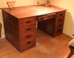 Vintage houten bureau, Huis en Inrichting, Bureaus, Ophalen, Gebruikt