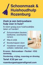 Schoonmaakster, Variabele uren, MBO, Vanaf 5 jaar, Overige vormen