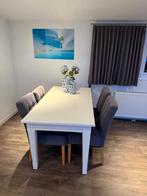 Eettafel met Stoelen, Huis en Inrichting, Ophalen of Verzenden, Zo goed als nieuw, 4 tot 6 stoelen