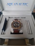 Aquanautic Master cuda met leren band., Overige merken, Leer, Staal, Nieuw