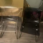 Ikea Tobias stoel - smokey/transparant, Huis en Inrichting, Stoelen, Ophalen, Kunststof, Gebruikt, Twee