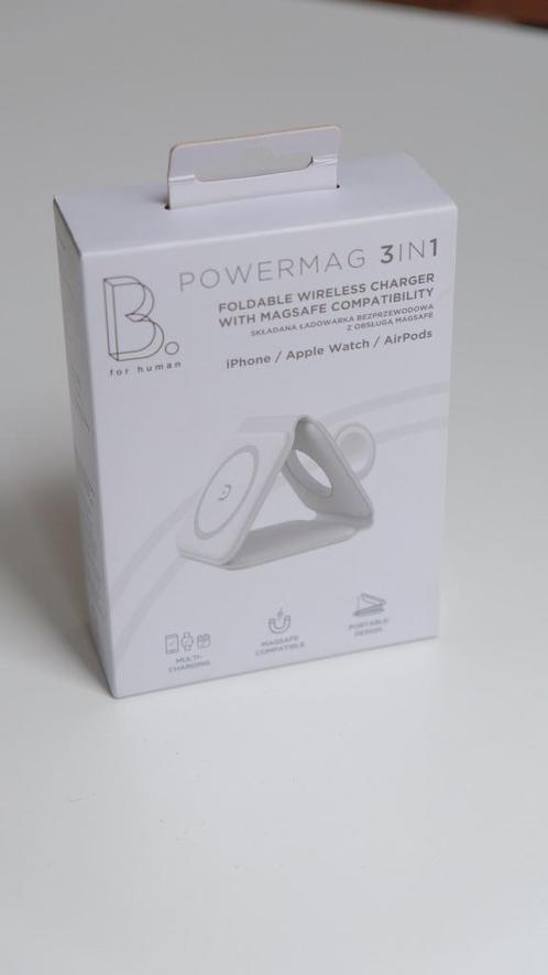 Powermag 3 in 1 Wireless charger, Telecommunicatie, Mobiele telefoons | Telefoon-opladers, Nieuw, Apple iPhone, Ophalen of Verzenden