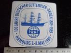 sticker deutscher guttempler orden 1989 hamburg logo iogt, Verzamelen, Stickers, Verzenden, Zo goed als nieuw, Bedrijf of Vereniging
