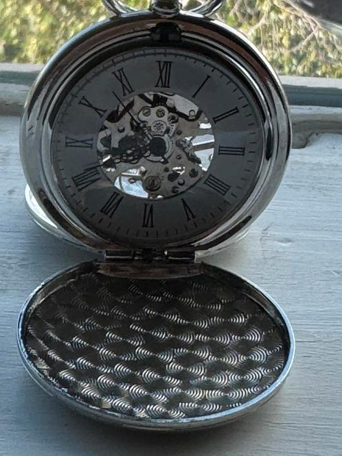 Zakhorloge met Mechanisch Uurwerk, Sieraden, Tassen en Uiterlijk, Horloges | Antiek, Zakhorloge, Overige merken, Staal, Onbekend