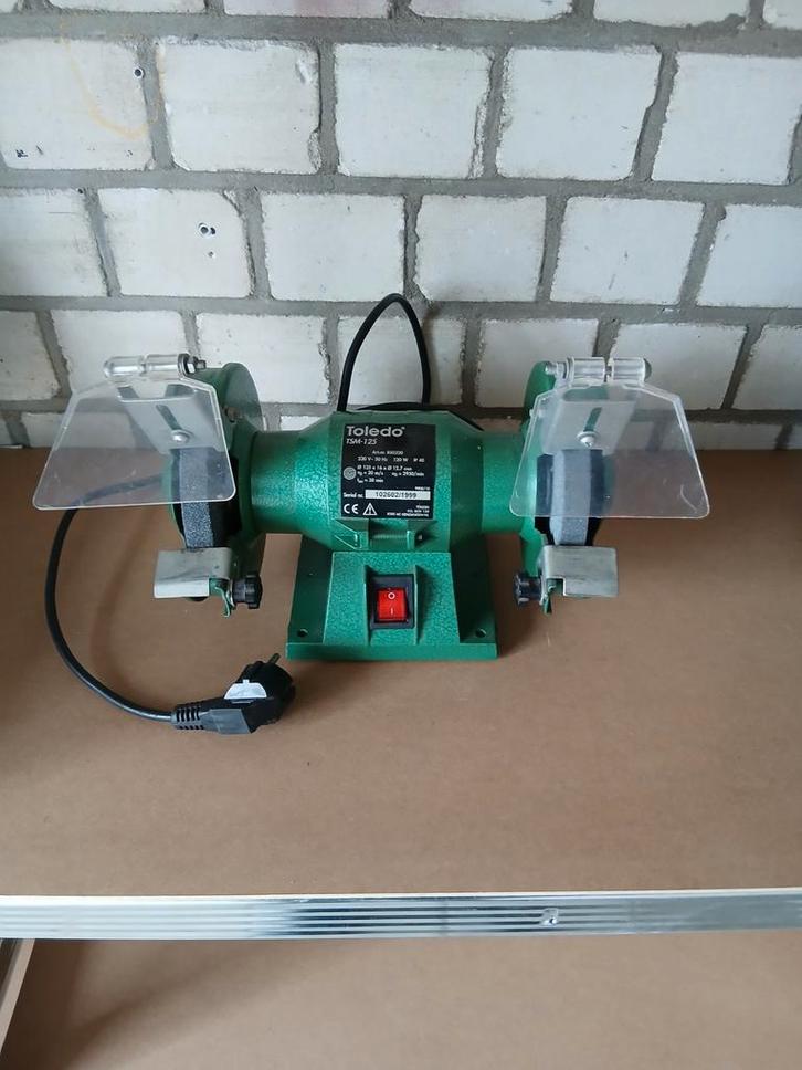 Toledo TSM-125 Slijpmachine - Nette Staat, Doe-het-zelf en Verbouw, Gereedschap | Slijpmachines, Gebruikt, Werkbankslijpmachine